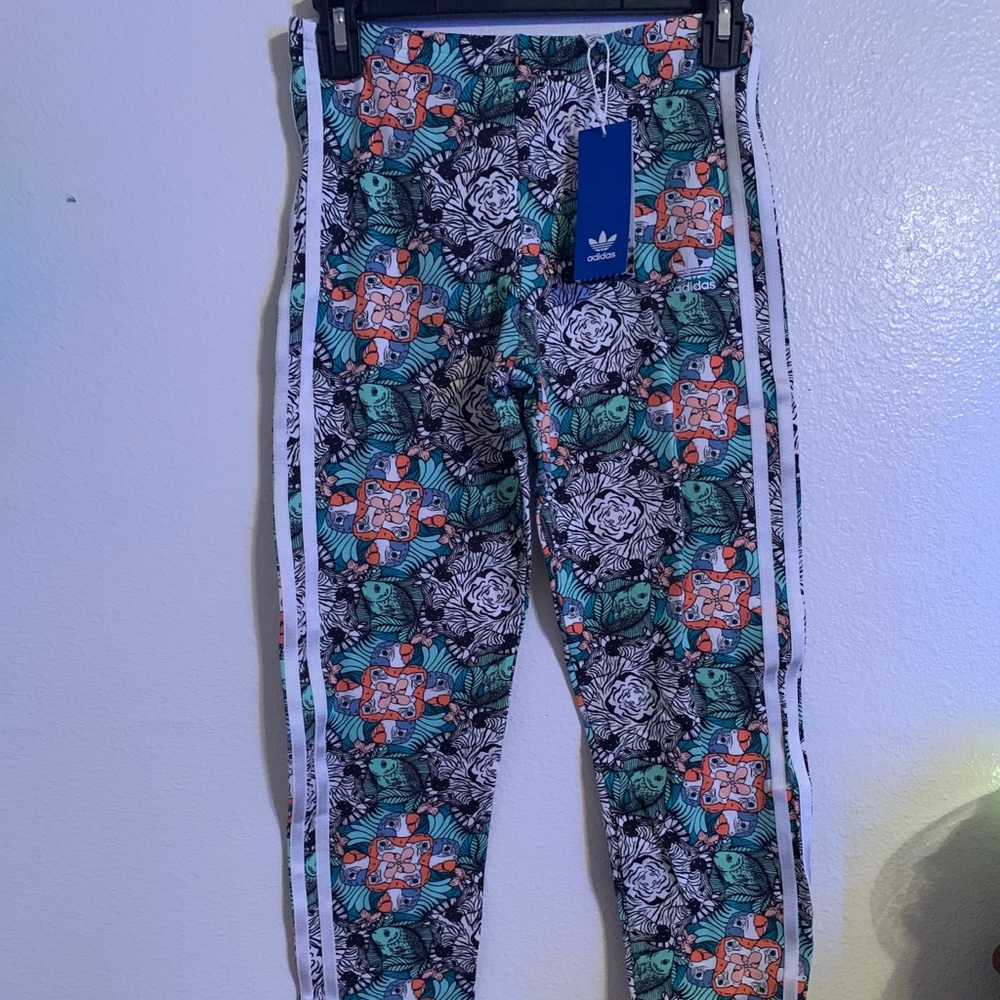 Adidas floral and tropical design leggings
